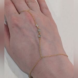 Gold & Rhinestone Bracelet Brand New 😃